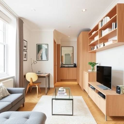 Clever design solutions for maximizing space in a small London apartment
